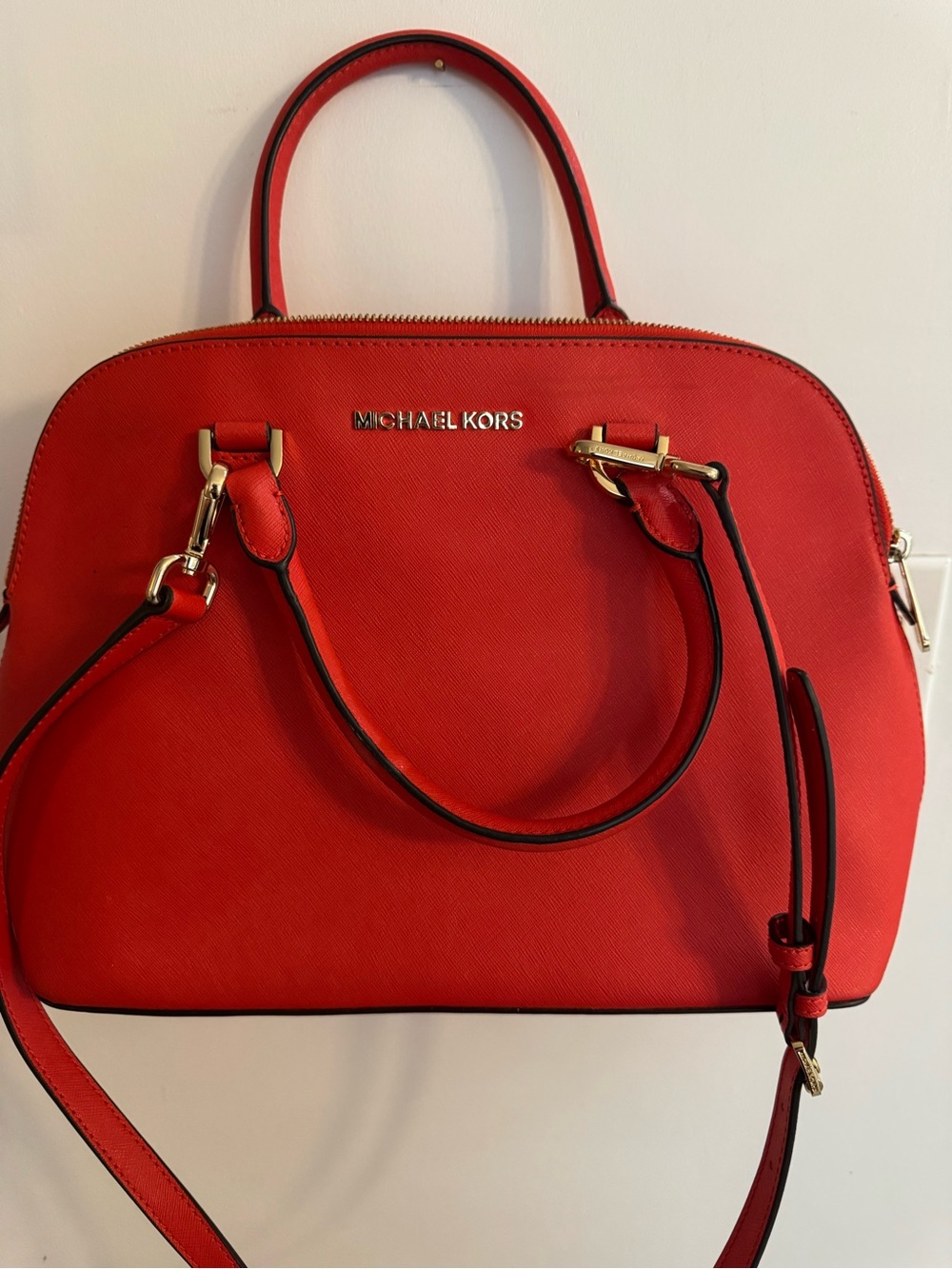 Michael Kors Red Dome Satchel
